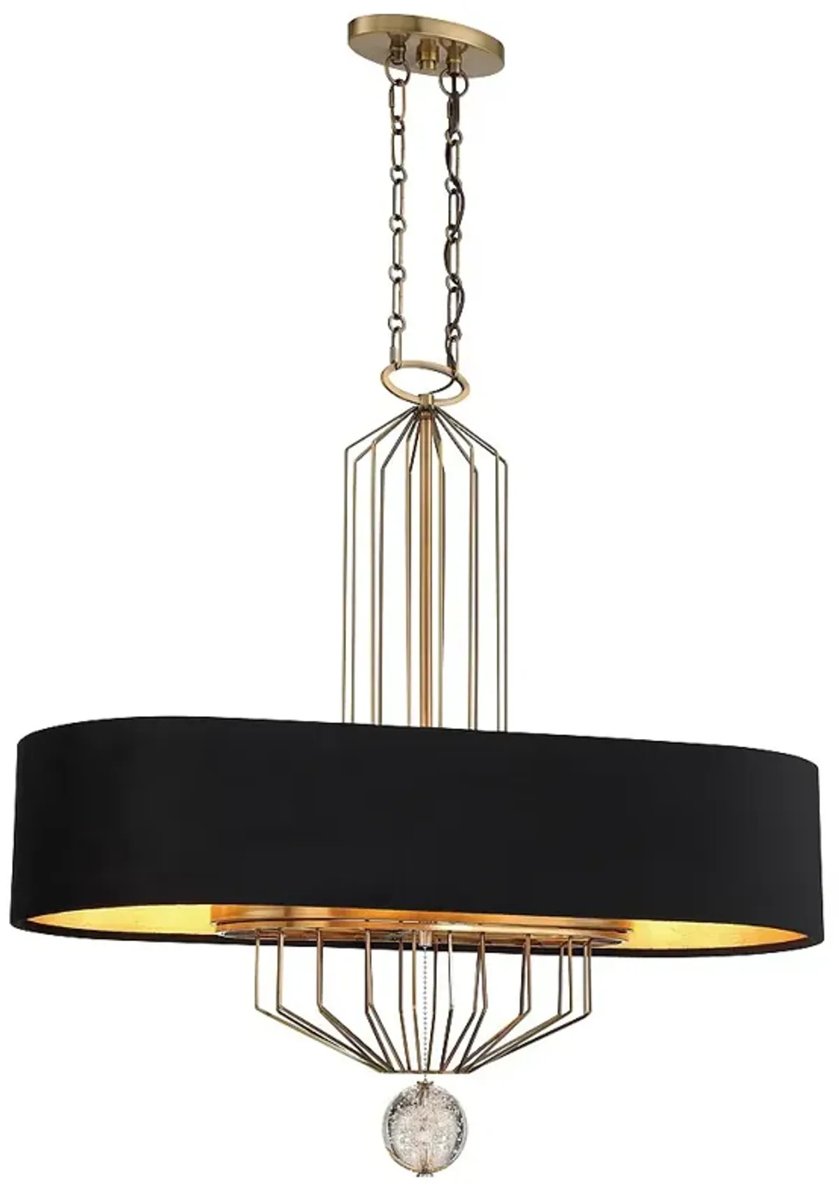 Metropolitan Grandeur 8-Light 38-in Aged Brass Indoor Island Chandelier