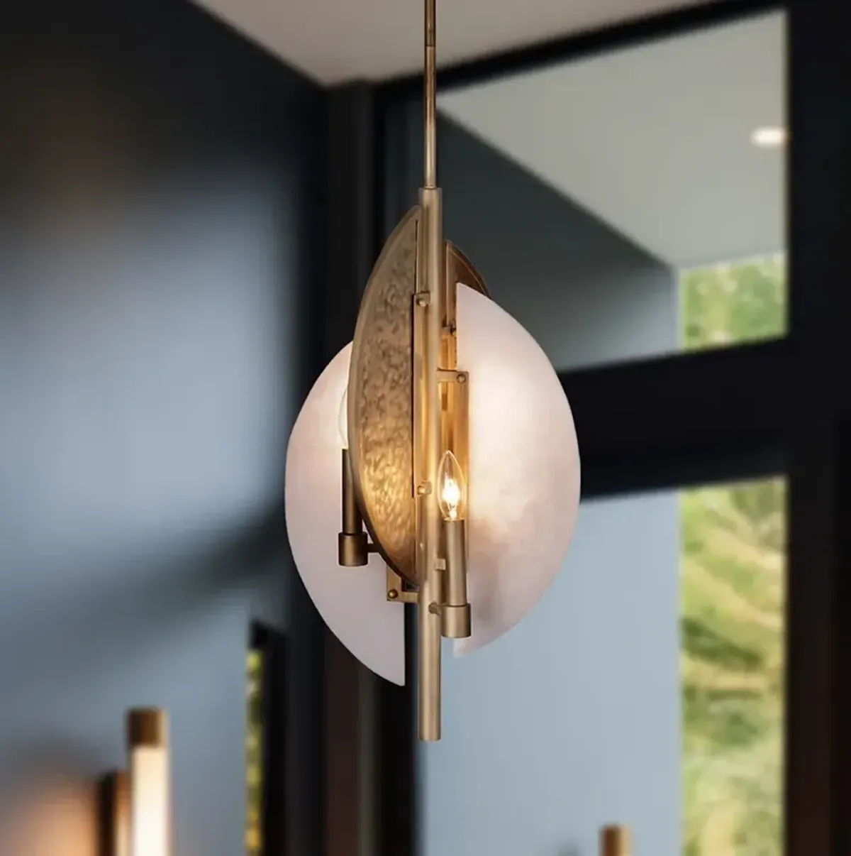 Saint Martin 14" Wide Ashen Gold 4-Light Pendant