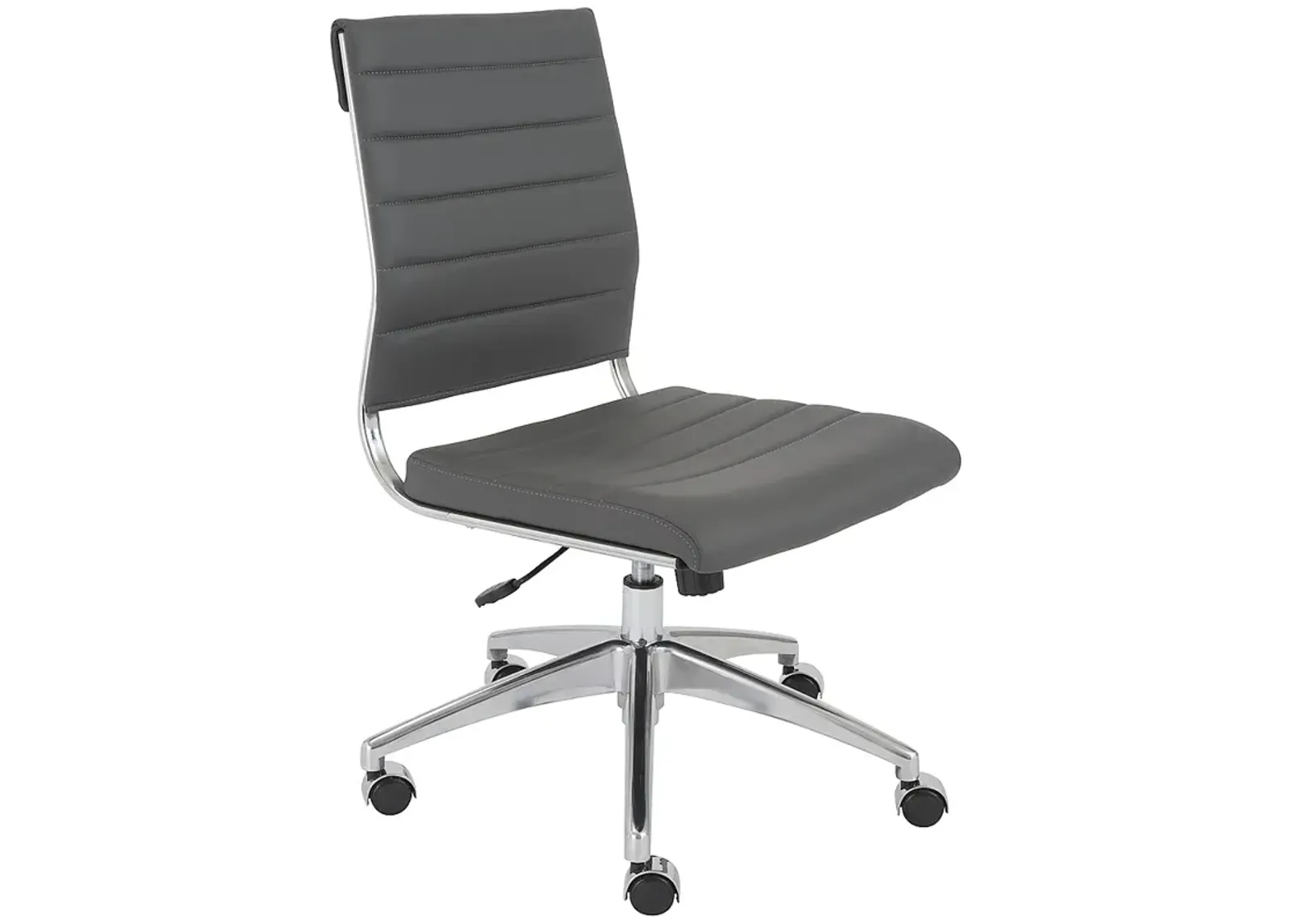 Axel Gray Leatherette Low Back Swivel Office Chair