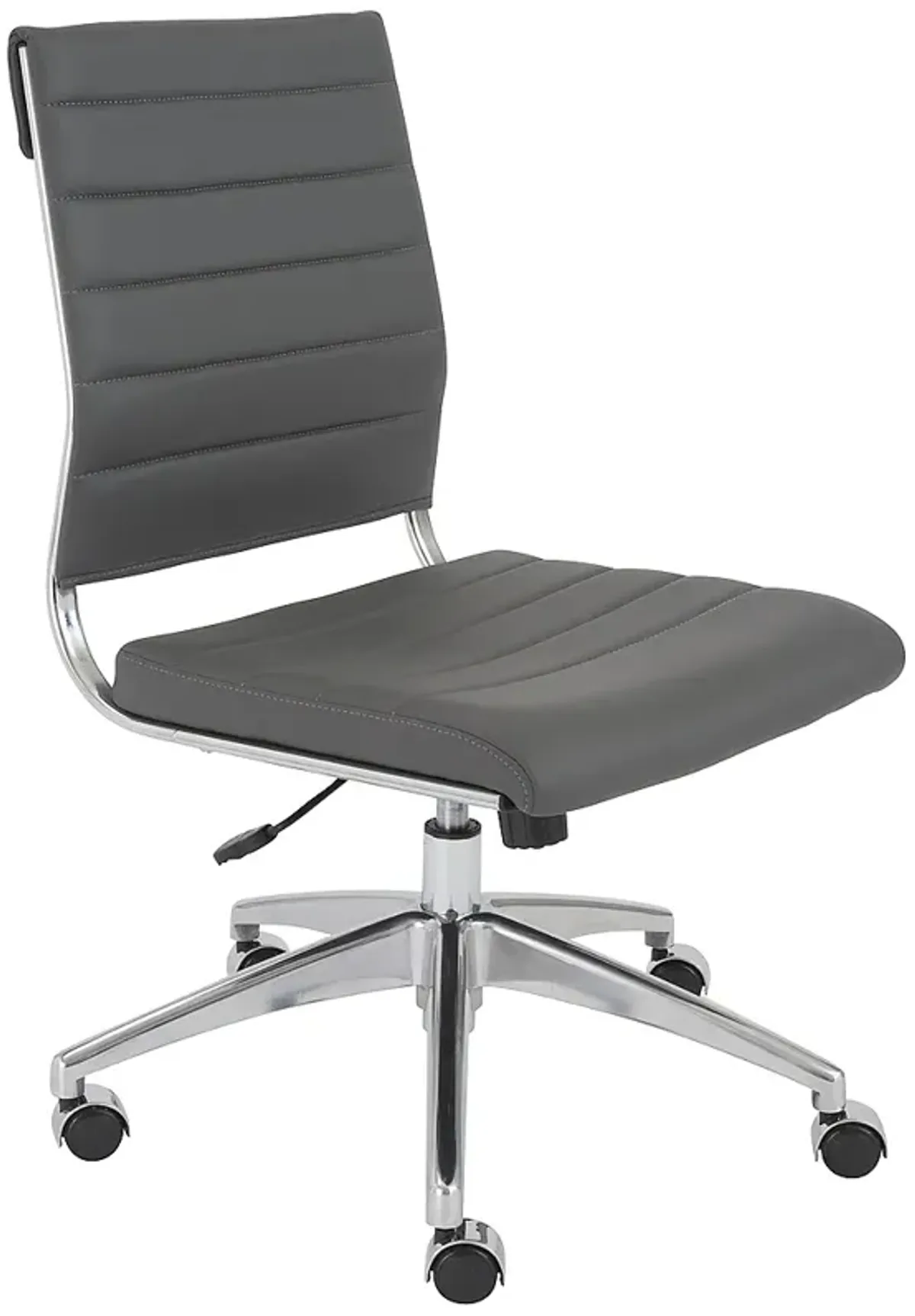 Axel Gray Leatherette Low Back Swivel Office Chair