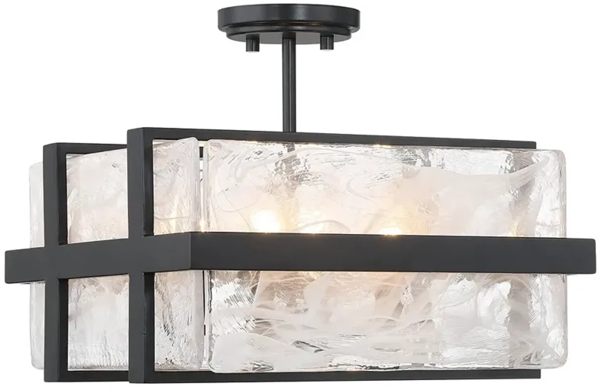 Minka-Lavery Cloud Break 4-Light Black Semi-Flush Mount