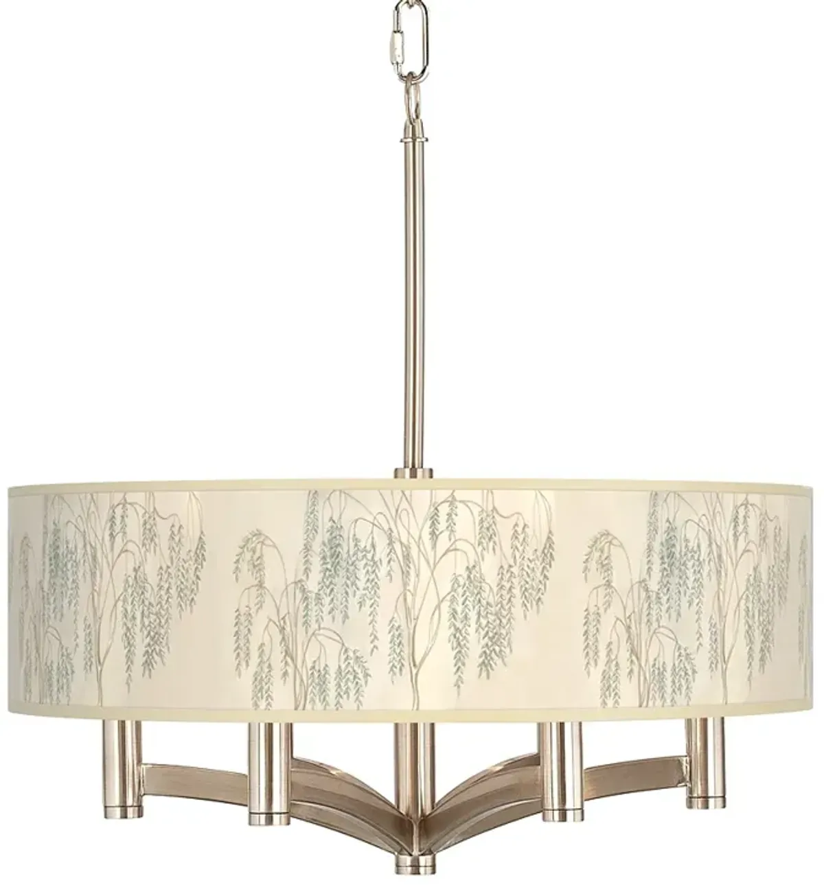 Weeping Willow Ava 6-Light Nickel Pendant Chandelier