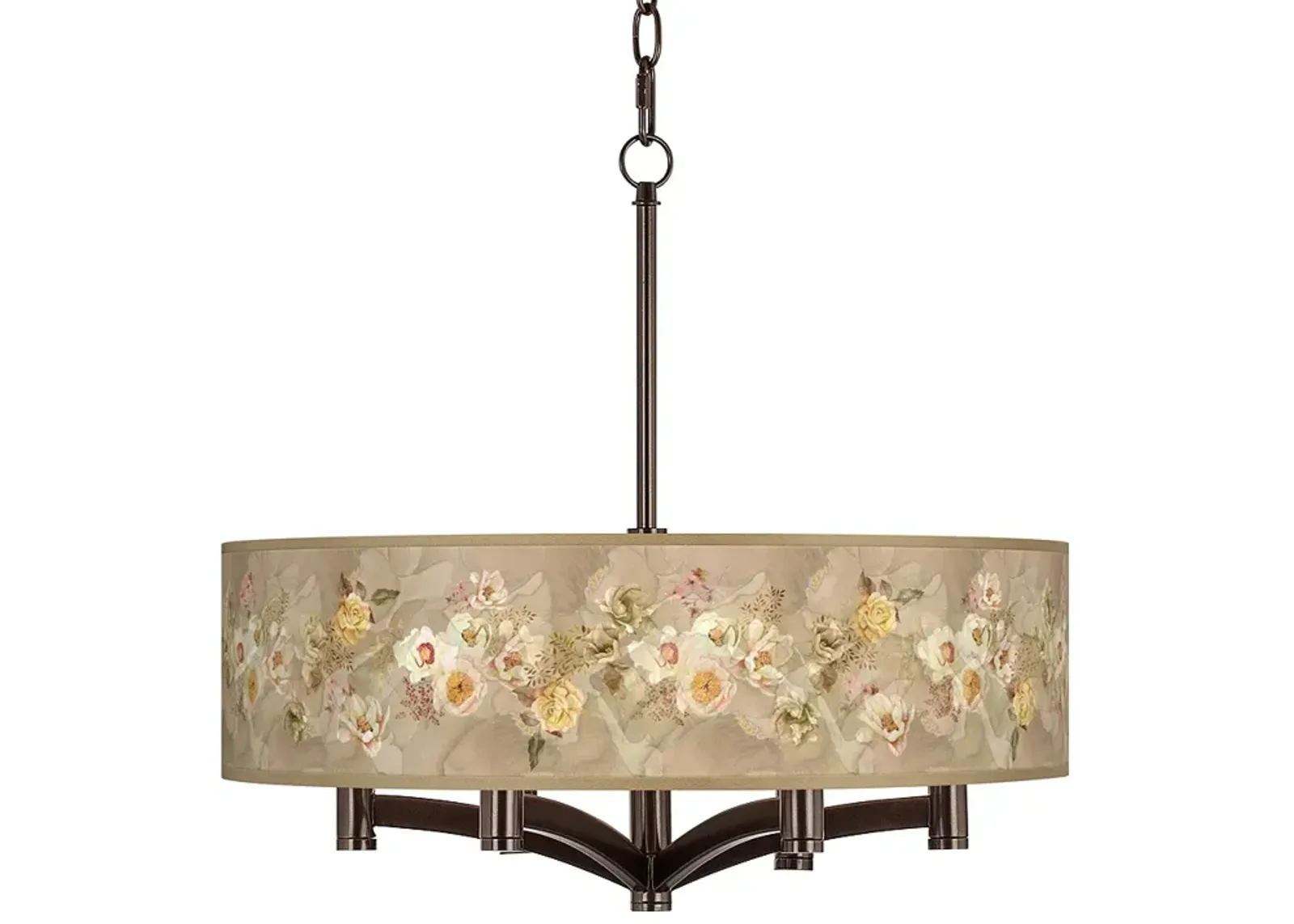 Floral Spray Ava 6-Light Bronze Pendant Chandelier