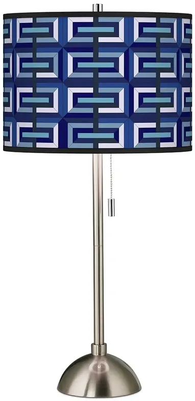 Parquet Giclee Brushed Nickel Table Lamp