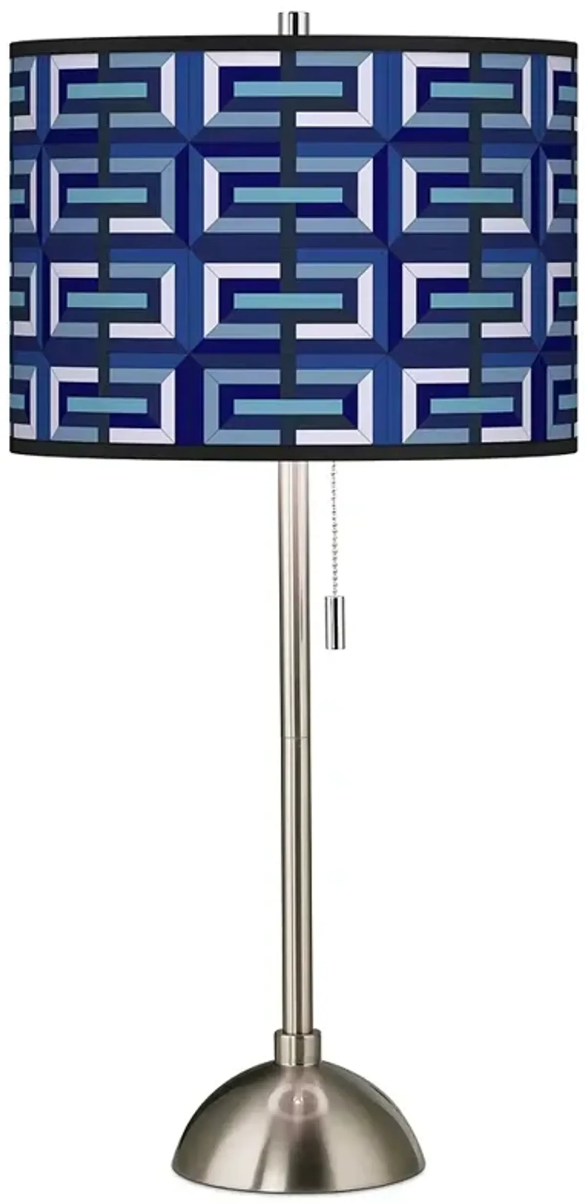 Parquet Giclee Brushed Nickel Table Lamp