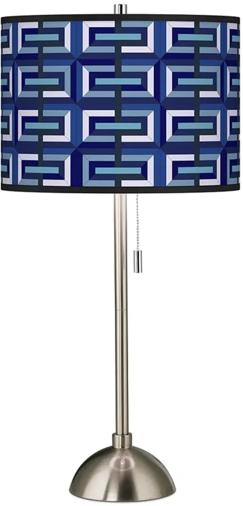 Parquet Giclee Brushed Nickel Table Lamp