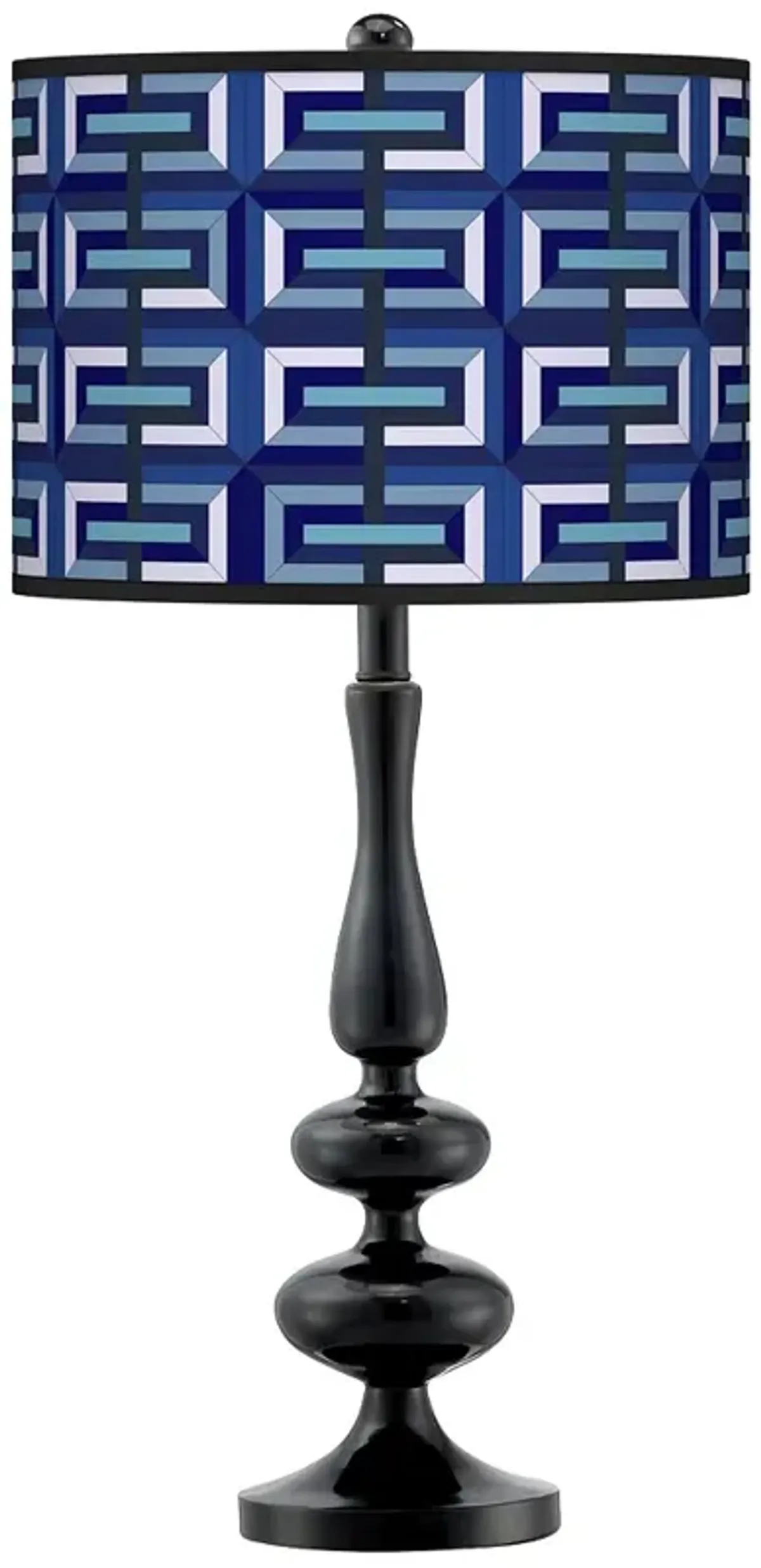 Parquet Giclee Paley Black Table Lamp