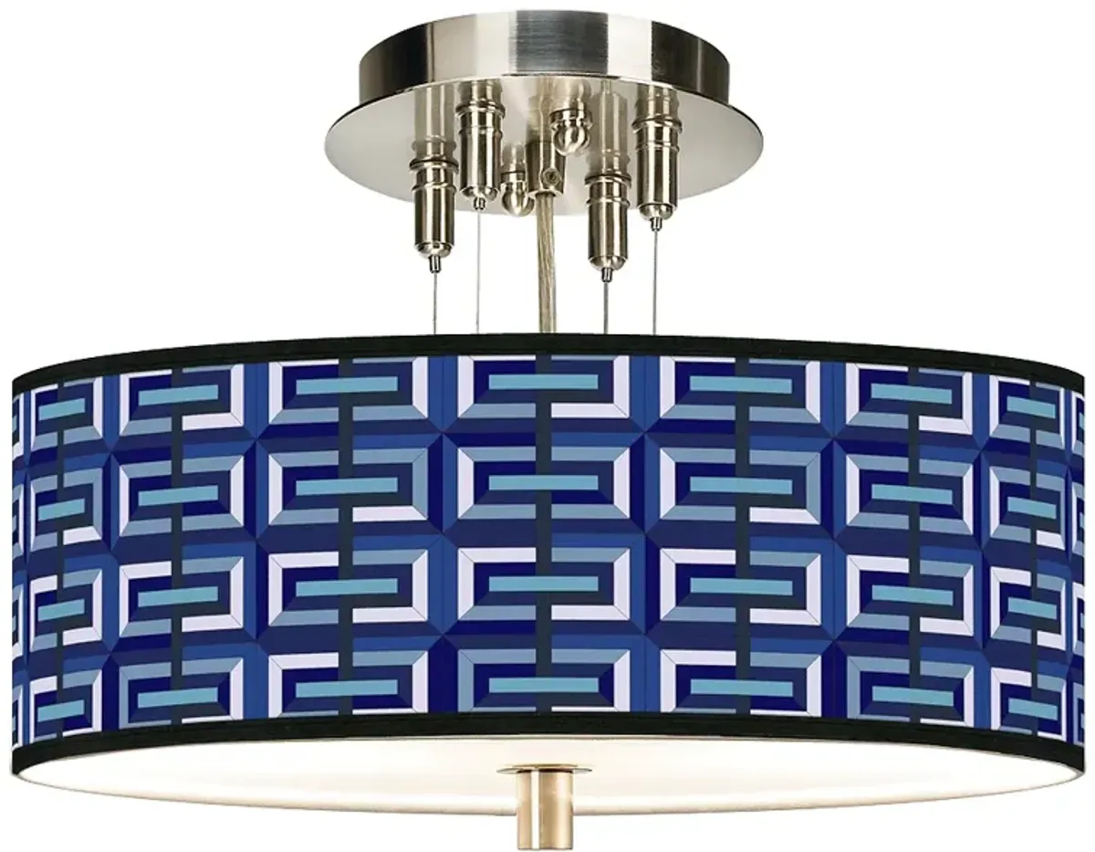 Parquet Giclee 14" Wide Ceiling Light
