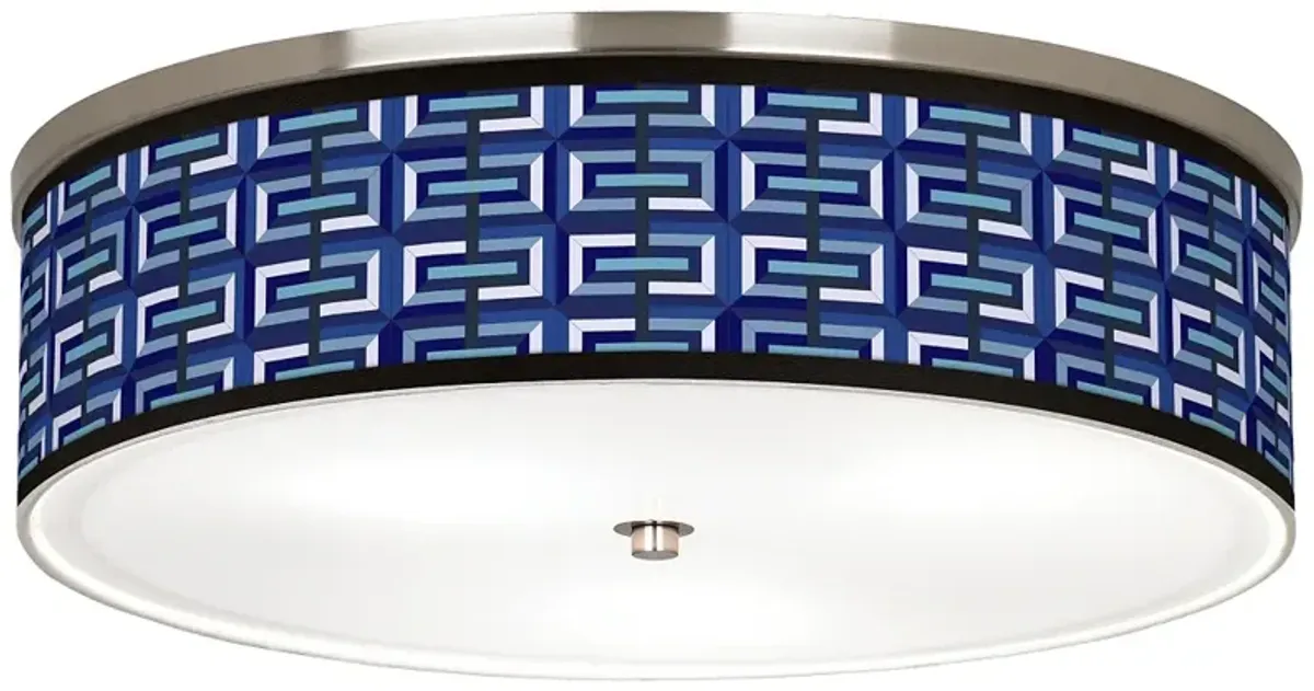 Parquet Giclee Nickel 20 1/4" Wide Ceiling Light