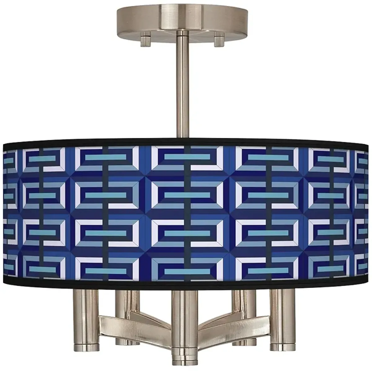 Parquet Ava 5-Light Nickel Ceiling Light