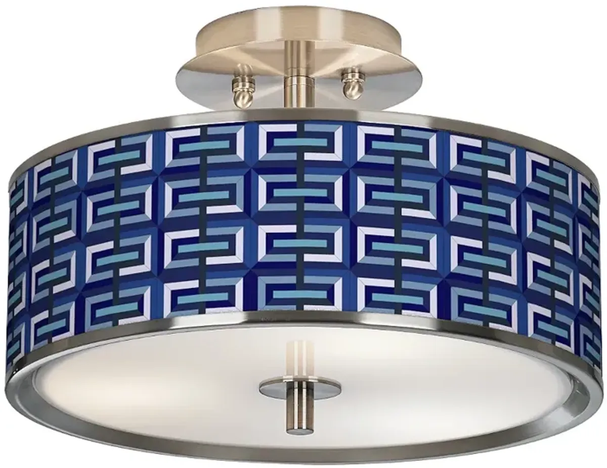 Parquet Giclee Glow 14" Wide Ceiling Light