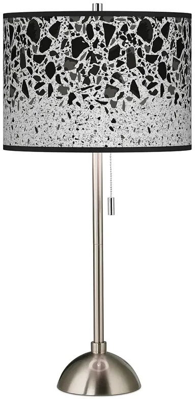 Terrazzo Giclee Brushed Nickel Table Lamp