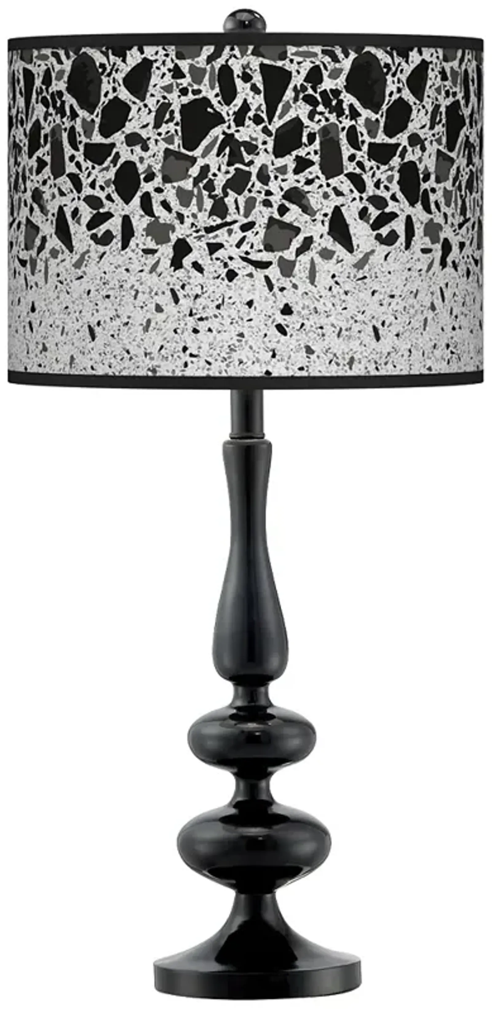 Terrazzo Giclee Paley Black Table Lamp