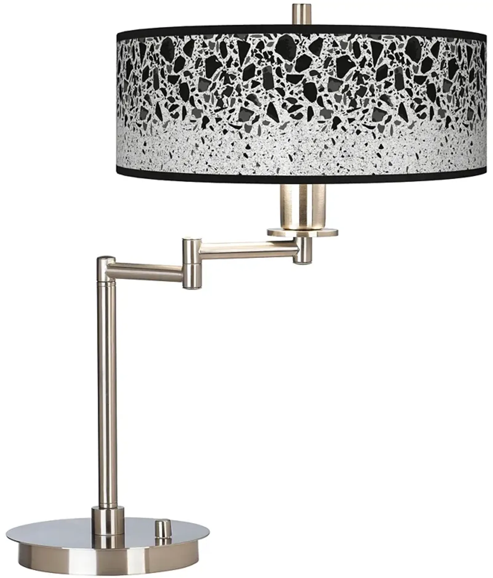 Giclee Gallery 20 1/2" Terrazzo Pattern Shade Swing Arm LED Desk Lamp