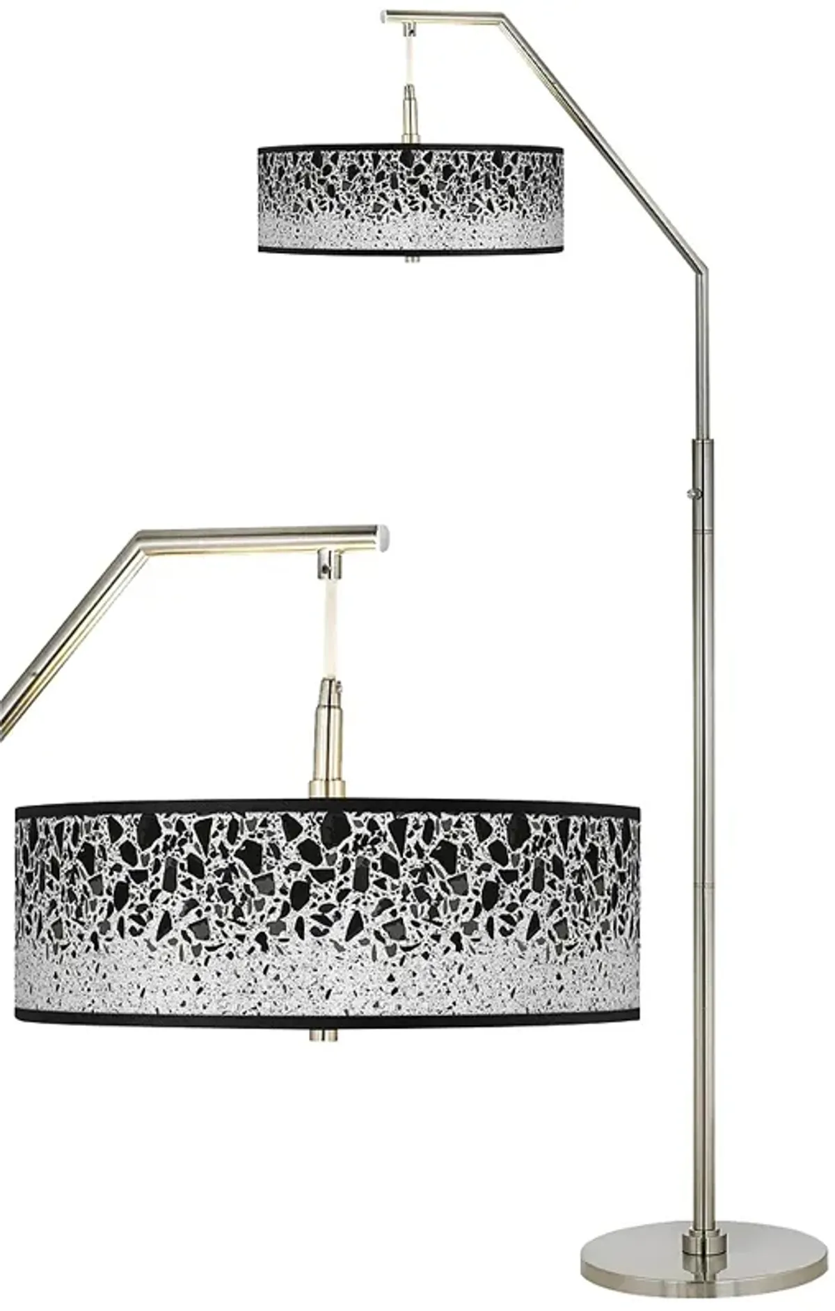 Terrazzo Giclee Shade Arc Floor Lamp