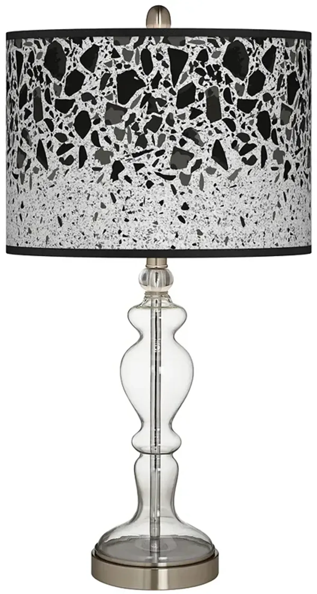 Terrazzo Giclee Apothecary Clear Glass Table Lamp