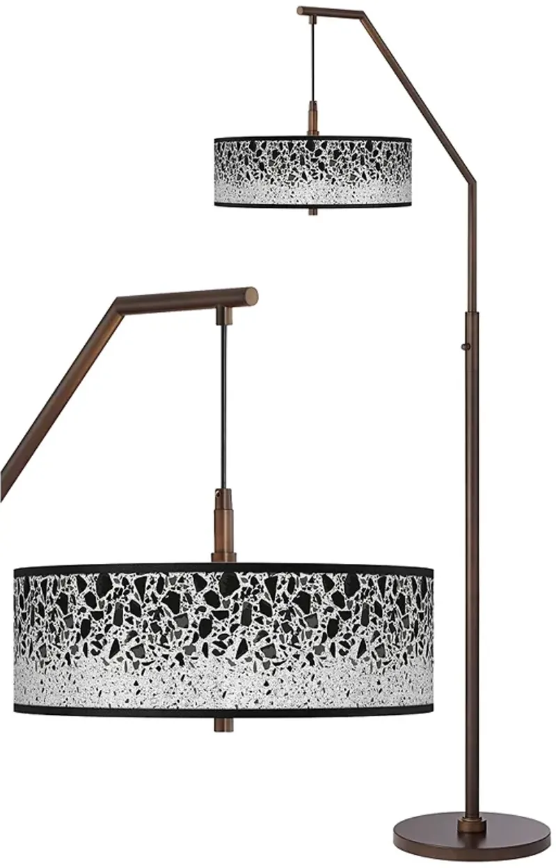 Terrazzo Bronze Downbridge Arc Floor Lamp