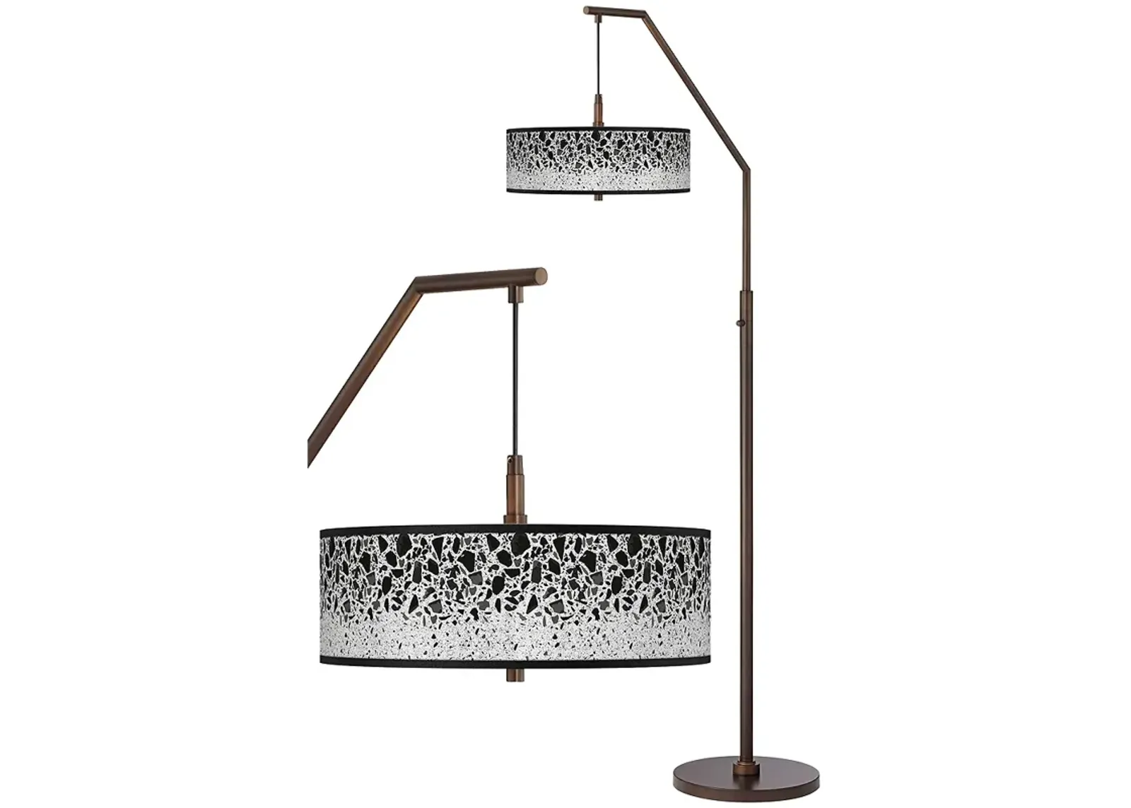 Terrazzo Bronze Downbridge Arc Floor Lamp