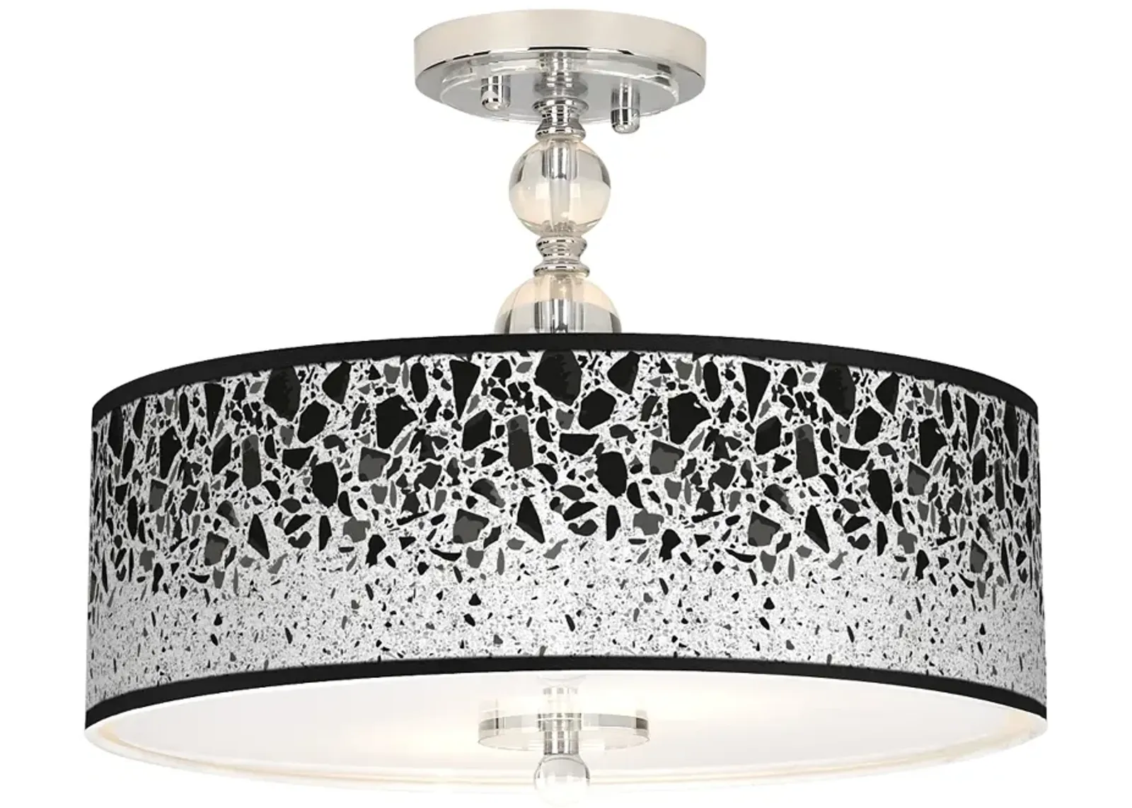 Terrazzo Giclee 16" Wide Semi-Flush Ceiling Light