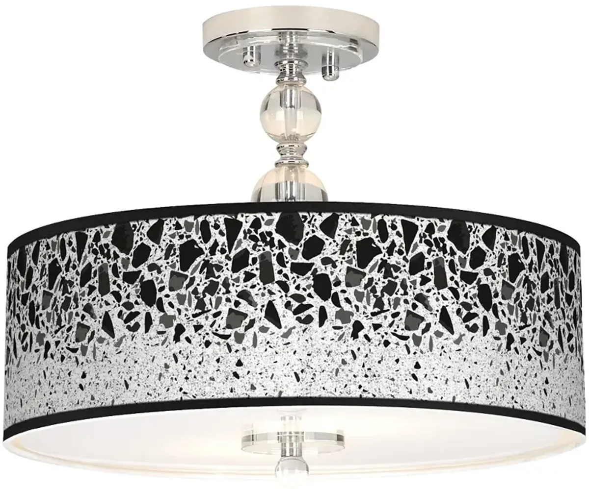 Terrazzo Giclee 16" Wide Semi-Flush Ceiling Light