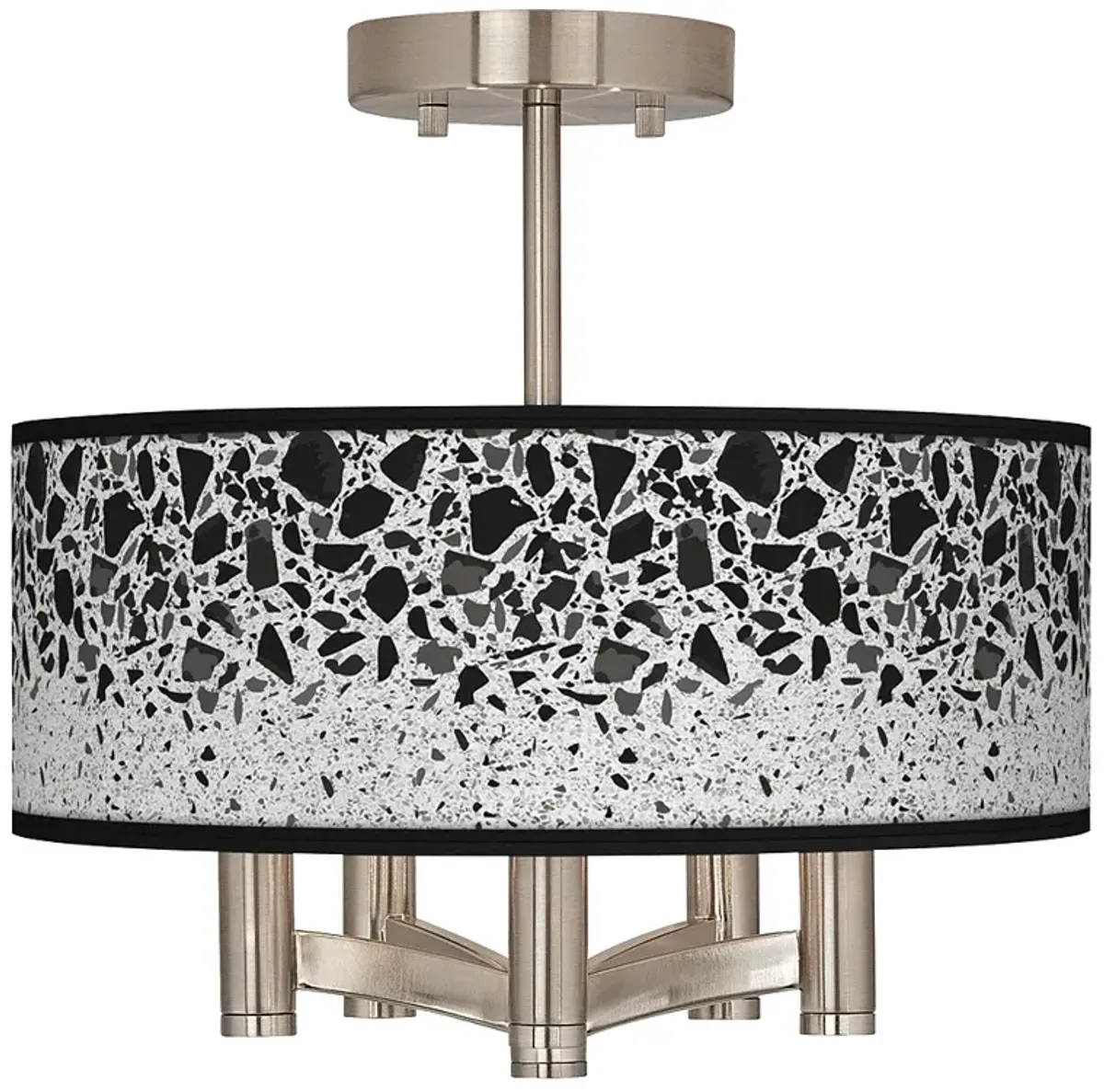 Terrazzo Ava 5-Light Nickel Ceiling Light