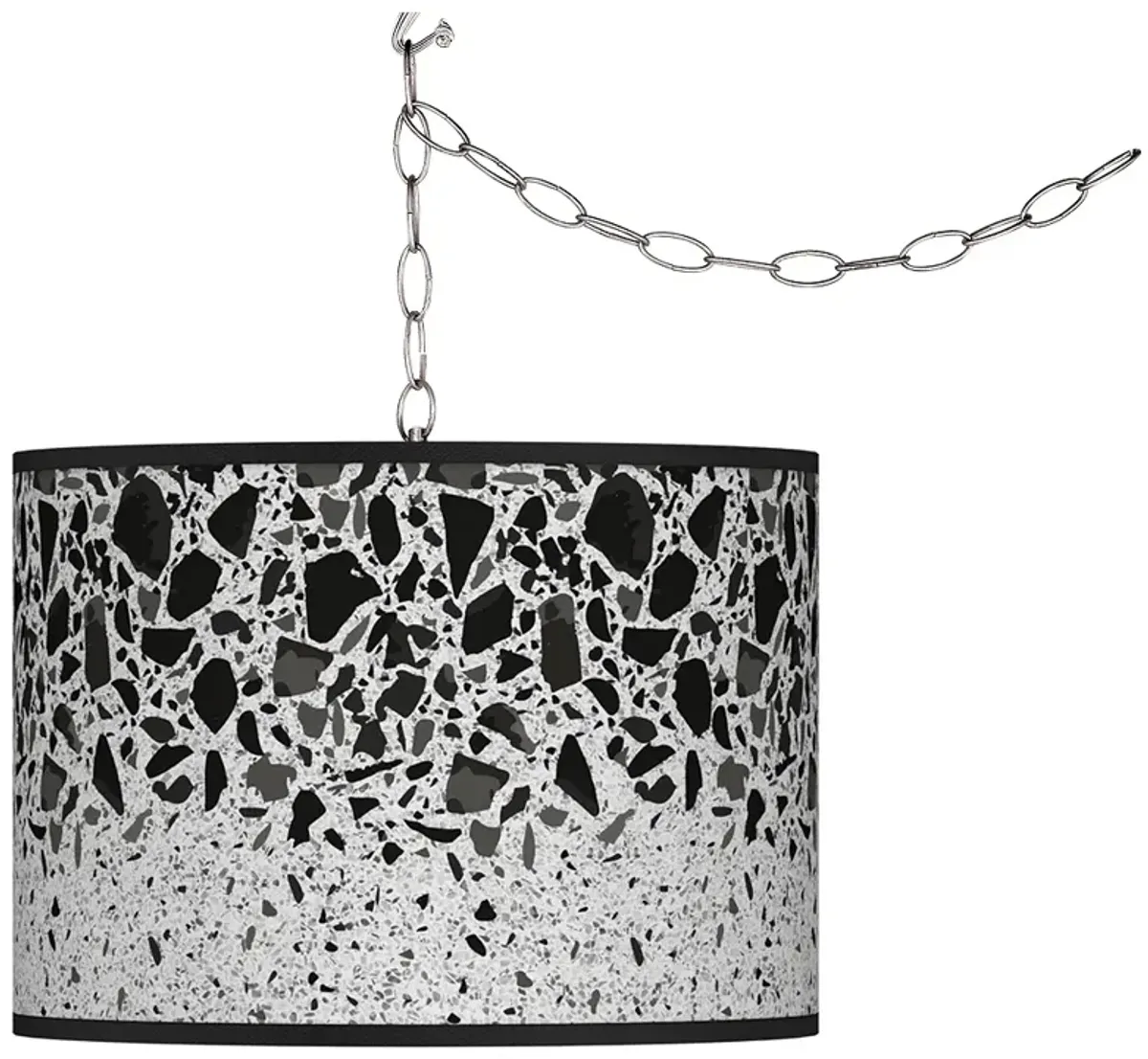 Terrazzo Giclee Glow Plug-In Swag Pendant