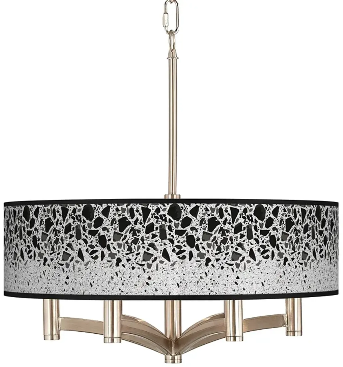 Terrazzo Ava 6-Light Nickel Pendant Chandelier