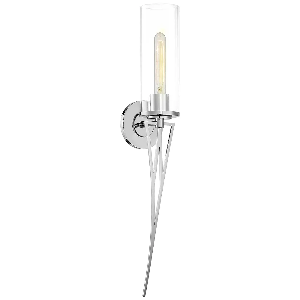 Regal Terrace 29" High Polished Nickel Wall Sconce