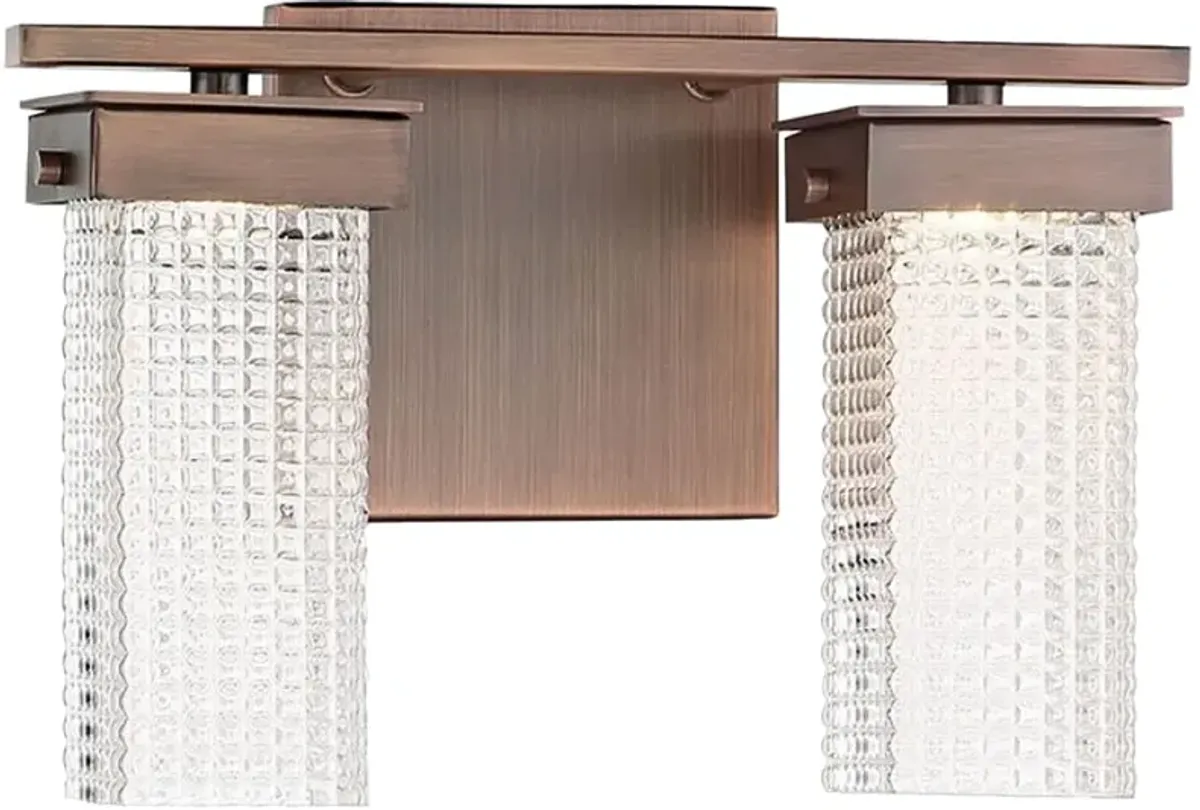 Dewberry Lane 7 1/2" High 2-Light Dark Bronze LED Bath Light