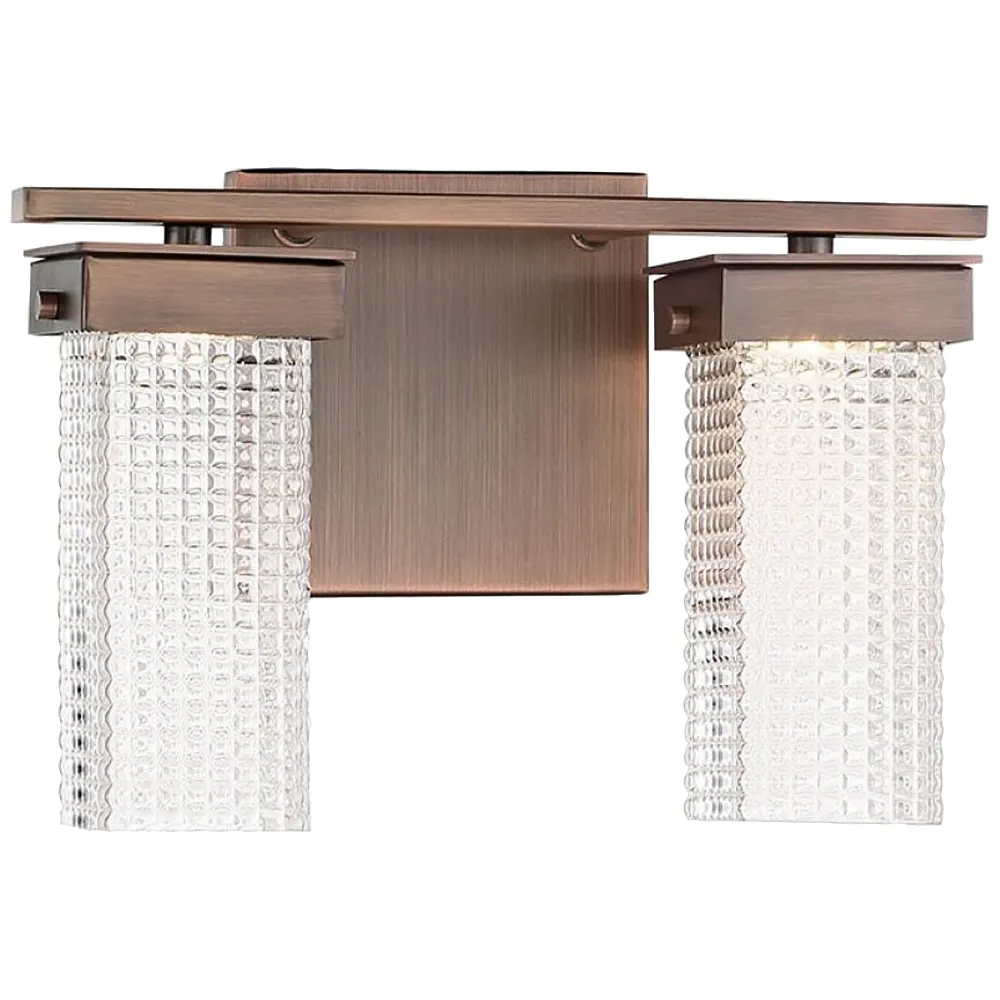 Dewberry Lane 7 1/2" High 2-Light Dark Bronze LED Bath Light