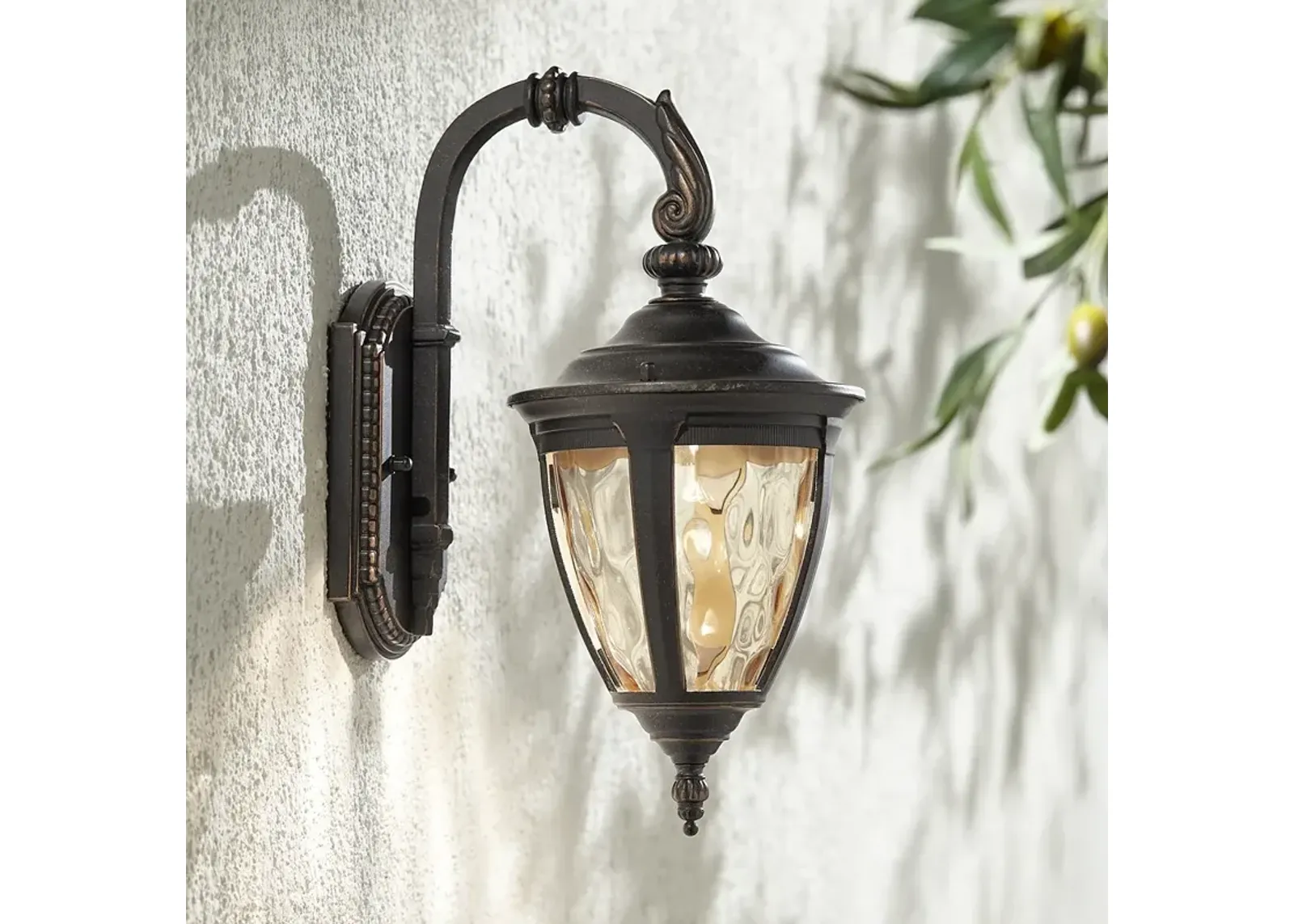 John Timberland Bellagio 13 1/2" Bronze Downbridge LED Outdoor Light