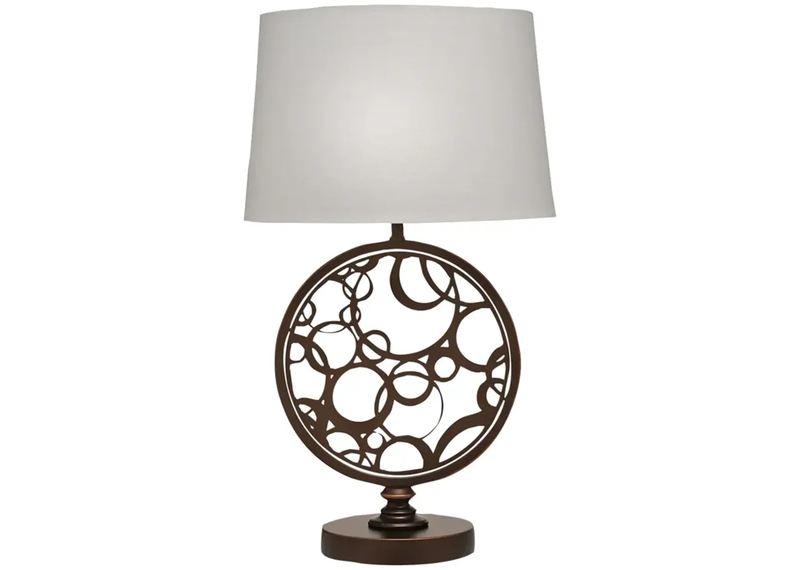 Stiffel 26" High Bronze Laser Cut Circles Metal Table Lamp