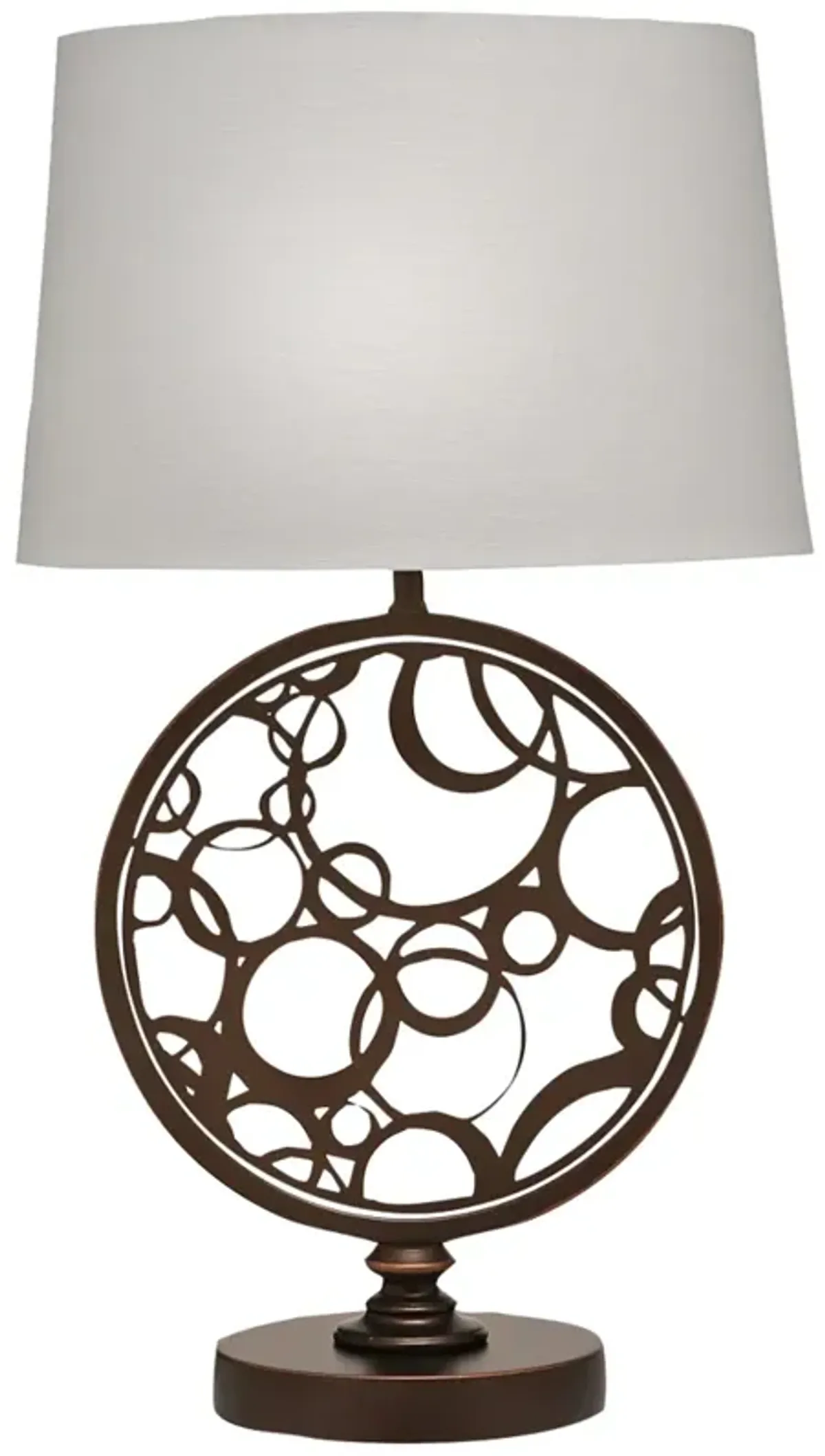 Stiffel 26" High Bronze Laser Cut Circles Metal Table Lamp