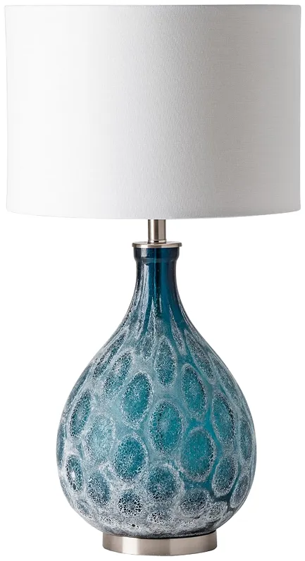 Crestview Collection Pearson Blue Reactive Glass Table Lamp