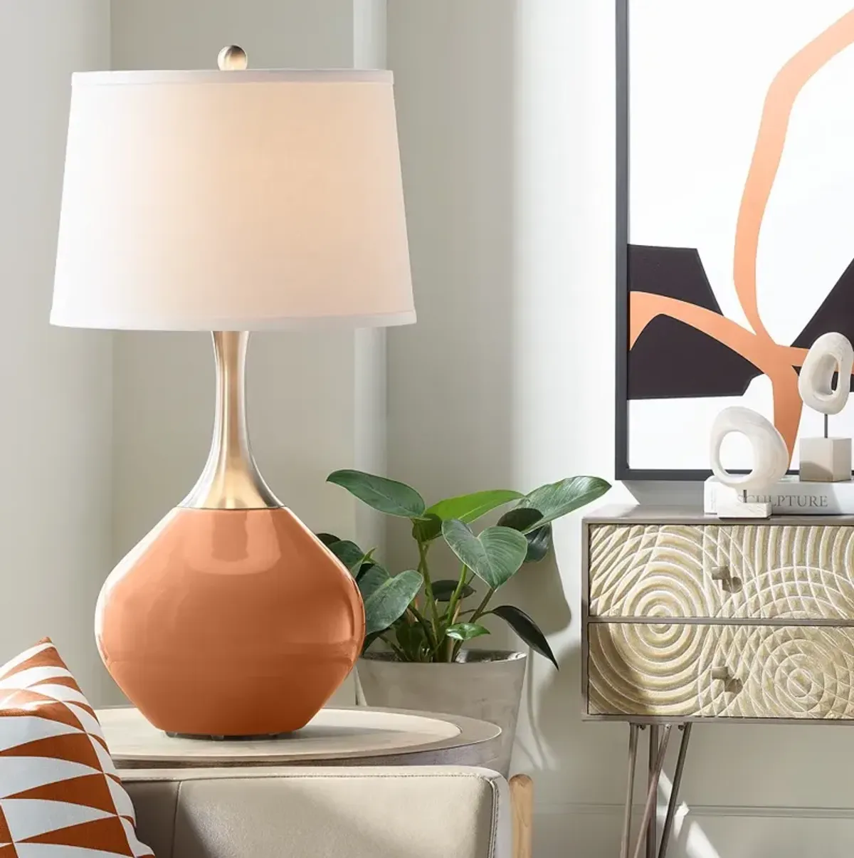 Color Plus Spencer 31" High Burnt Almond Brown Table Lamp