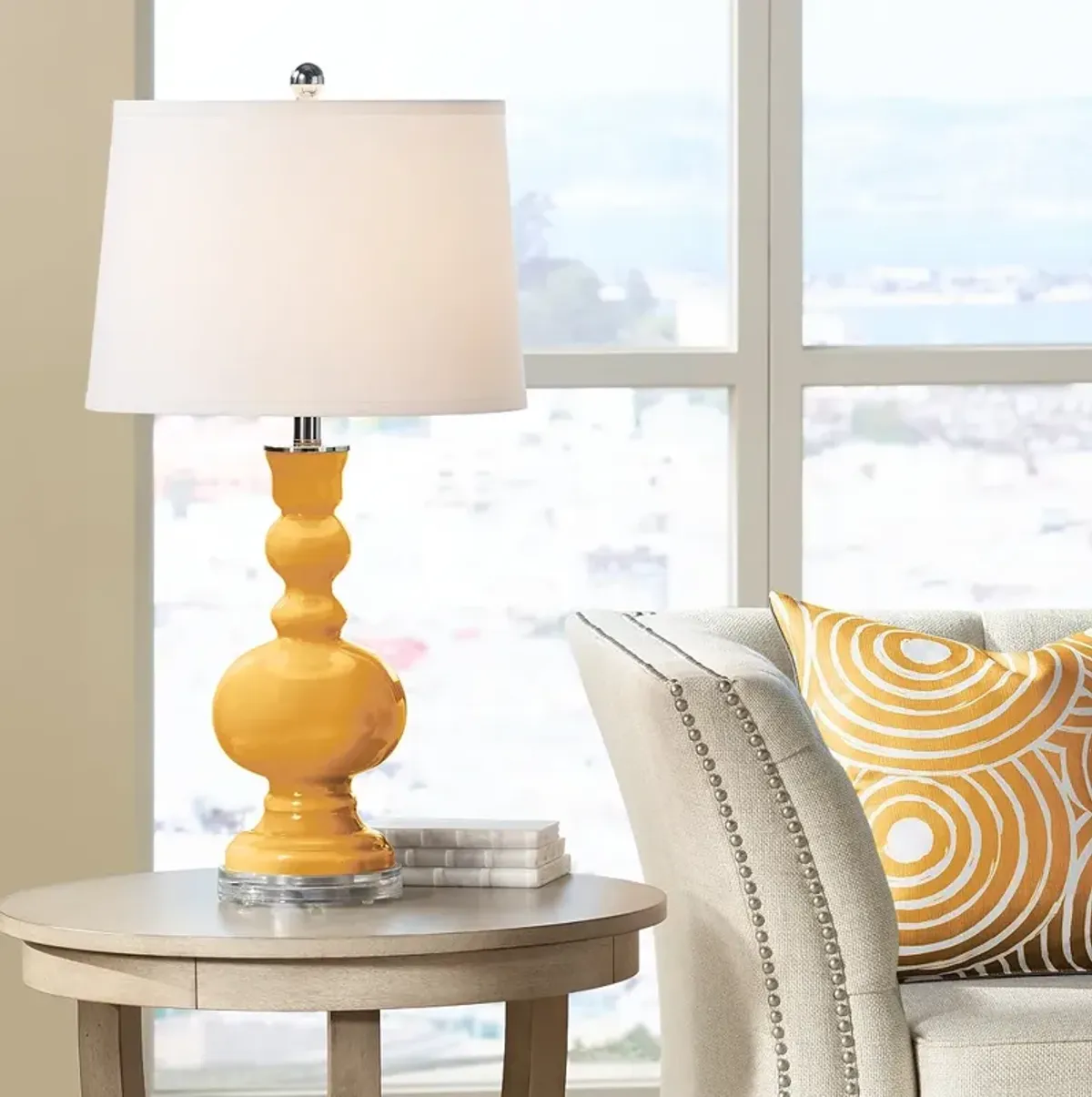 Color Plus Apothecary 30" High Marigold Yellow Table Lamp