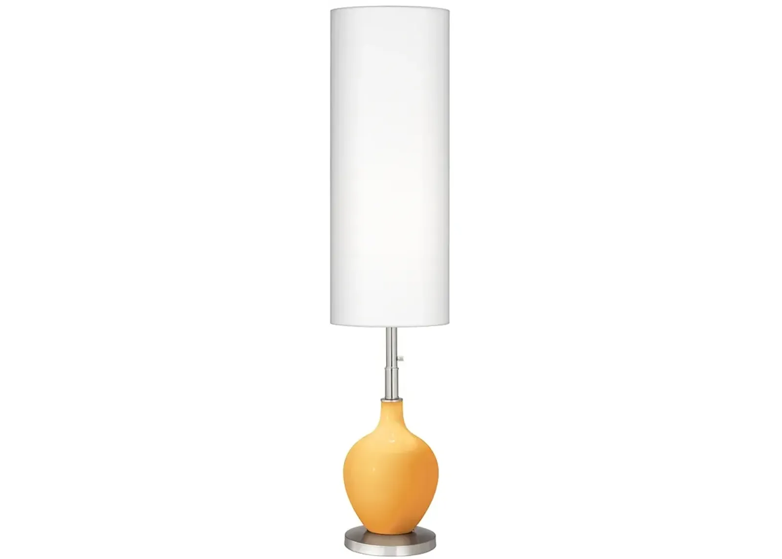 Color Plus Ovo 59" High Modern Marigold Yellow Floor Lamp