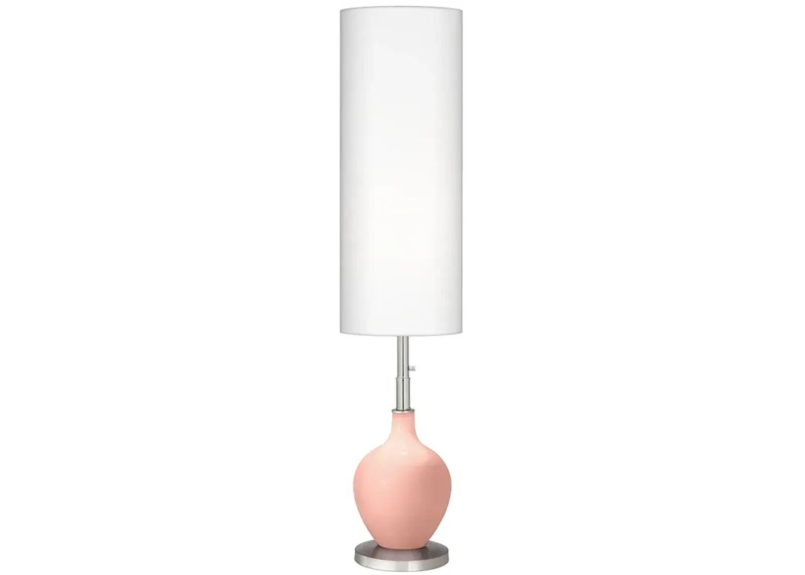 Color Plus Ovo 60" High Rustique Warm Coral Floor Lamp