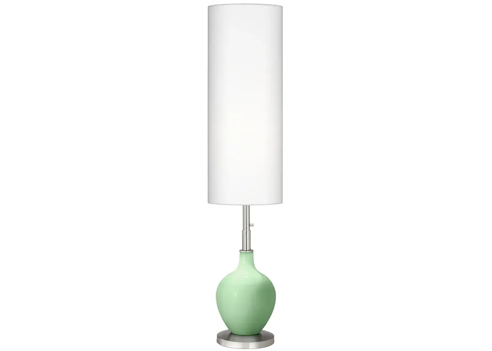 Color Plus Ovo 60" High Modern Glass Flower Stem Green Floor Lamp