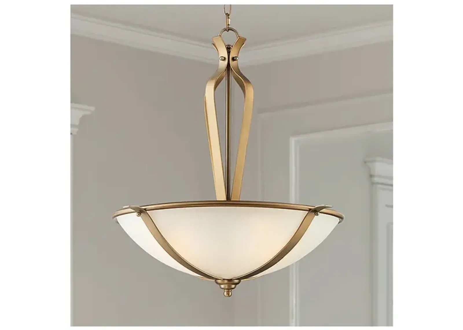 Stiffel Parlene 23 1/2" Wide Gold and Glass 4-Light Pendant Light