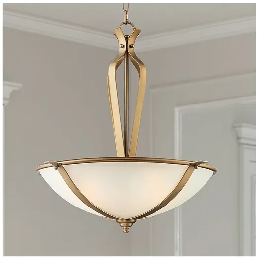 Stiffel Parlene 23 1/2" Wide Gold and Glass 4-Light Pendant Light