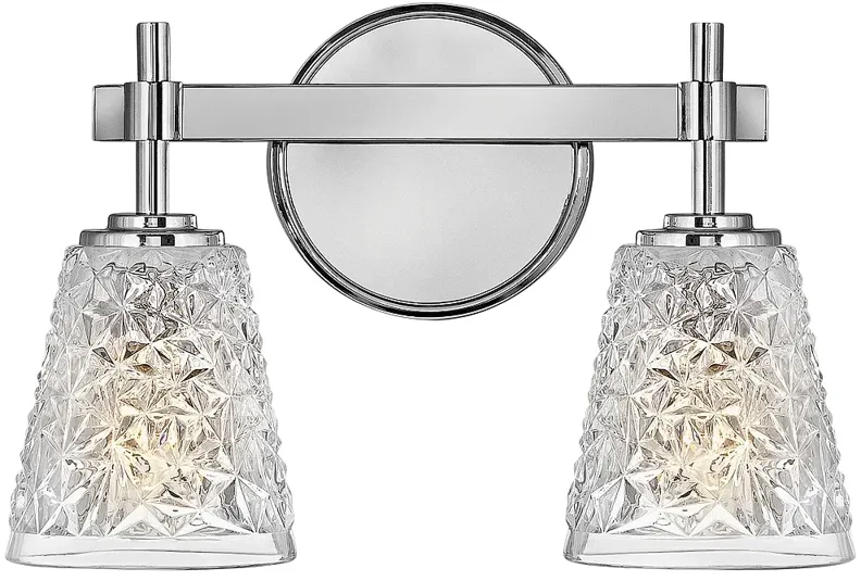 Hinkley Amabelle 9 1/2" High Chrome 2-Light Wall Sconce