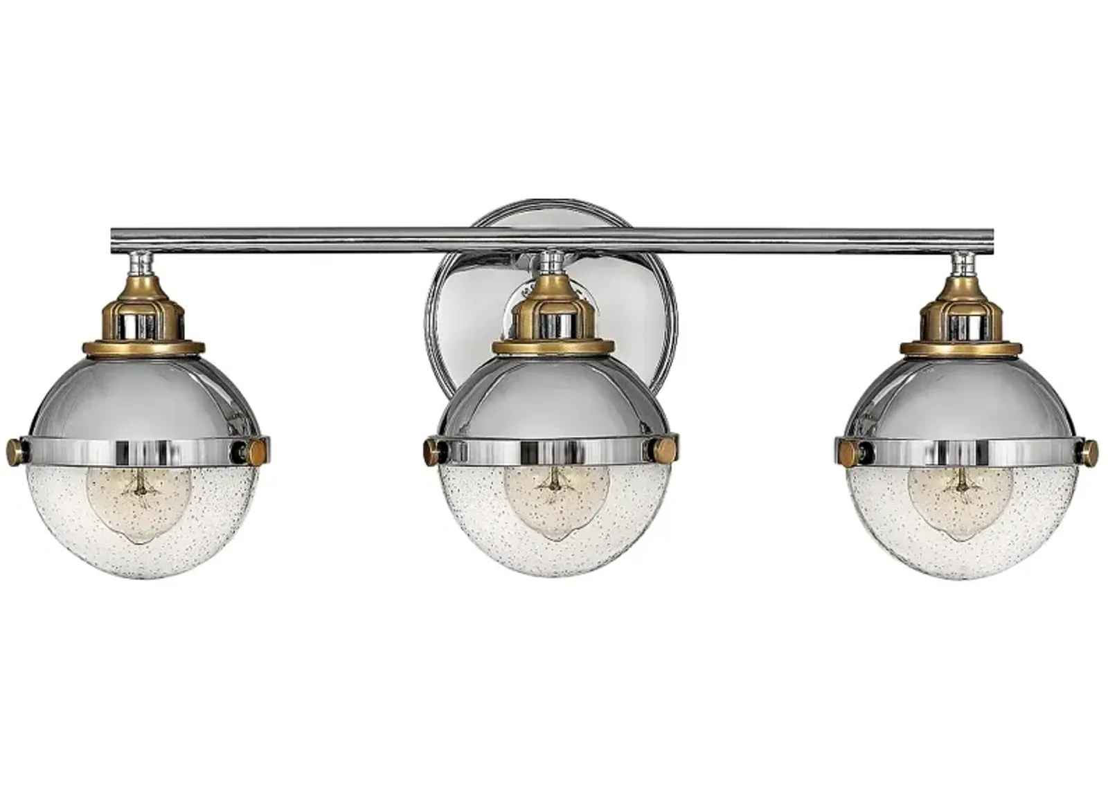 Hinkley Fletcher 25" Wide Modern Polished Nickel 3-Light Bath Light