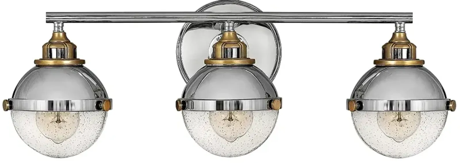 Hinkley Fletcher 25" Wide Modern Polished Nickel 3-Light Bath Light