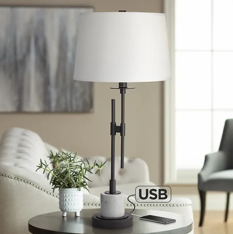 Pacific Coast Lighting Blackstone Modern Industrial Chairside Table Lamp