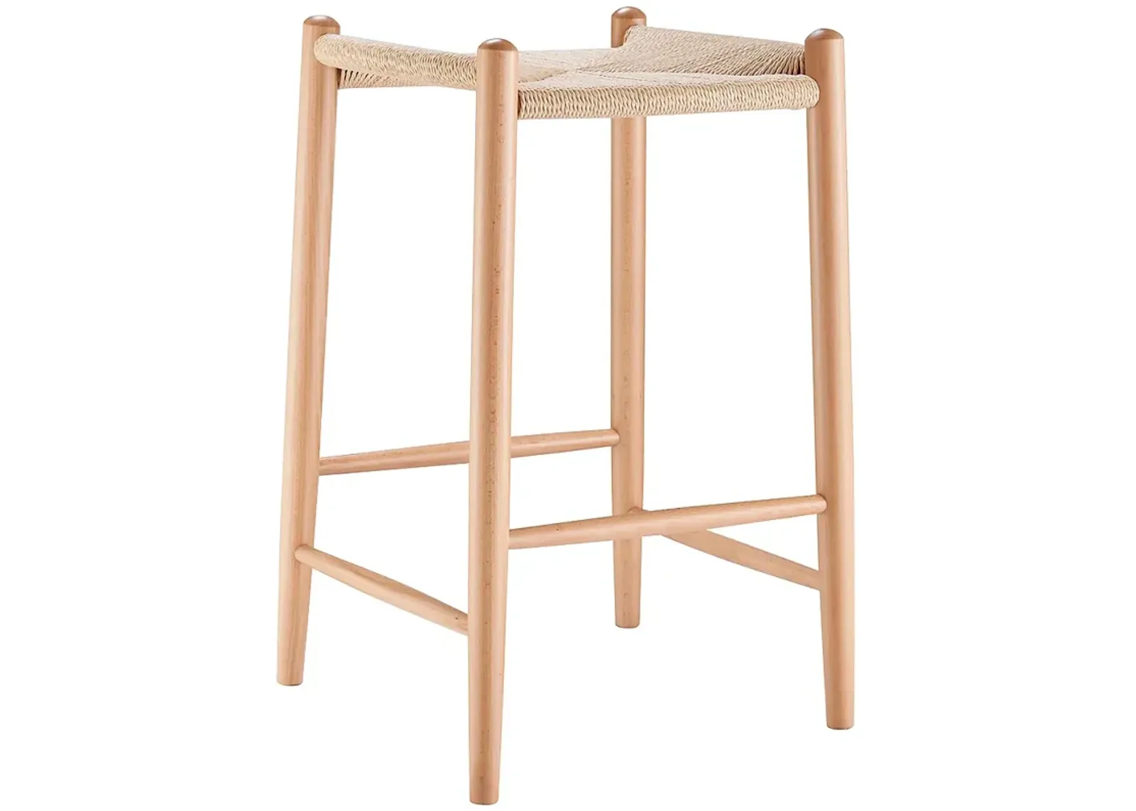 Evelina 26 1/2" Natural Wood Counter Stool