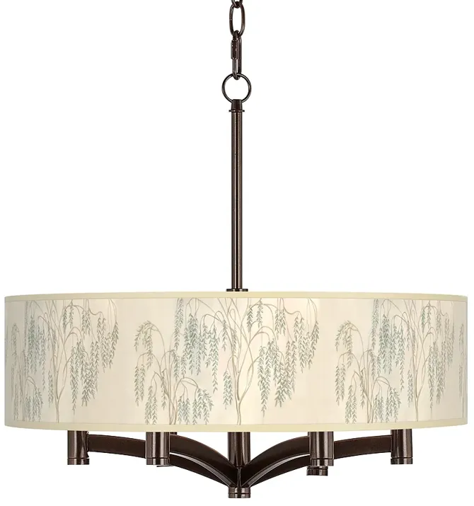 Weeping Willow Ava 6-Light Bronze Pendant Chandelier