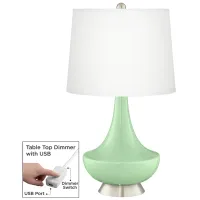 Flower Stem Gillan Glass Table Lamp with Dimmer