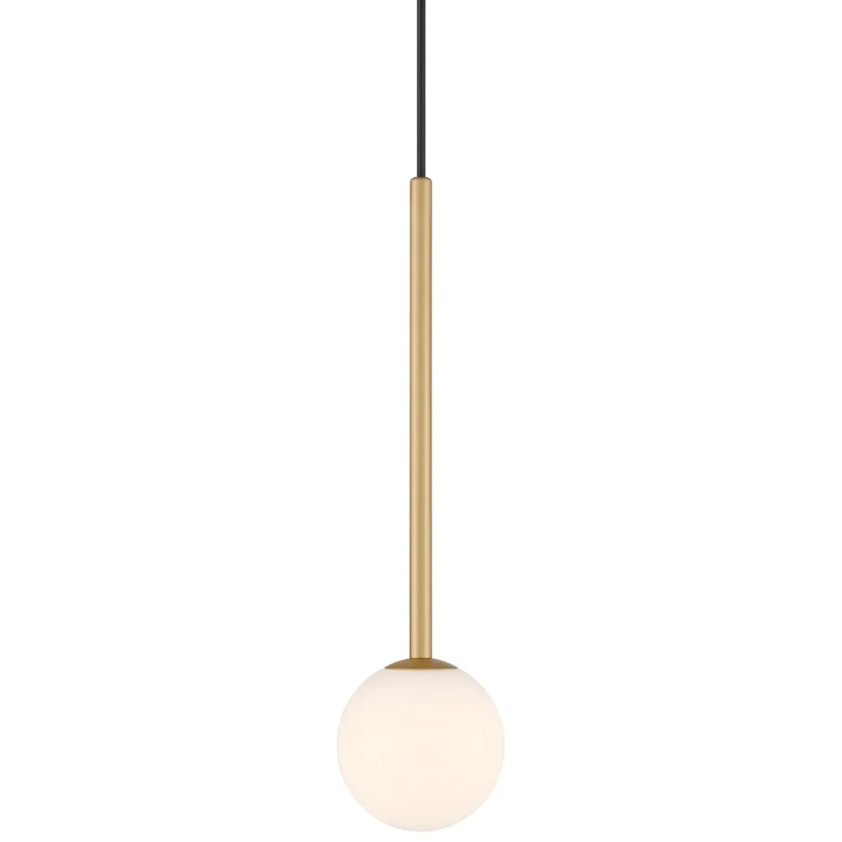 Possini Euro Eclipse 4 3/4" Wide Gold and White Glass LED Mini Pendant