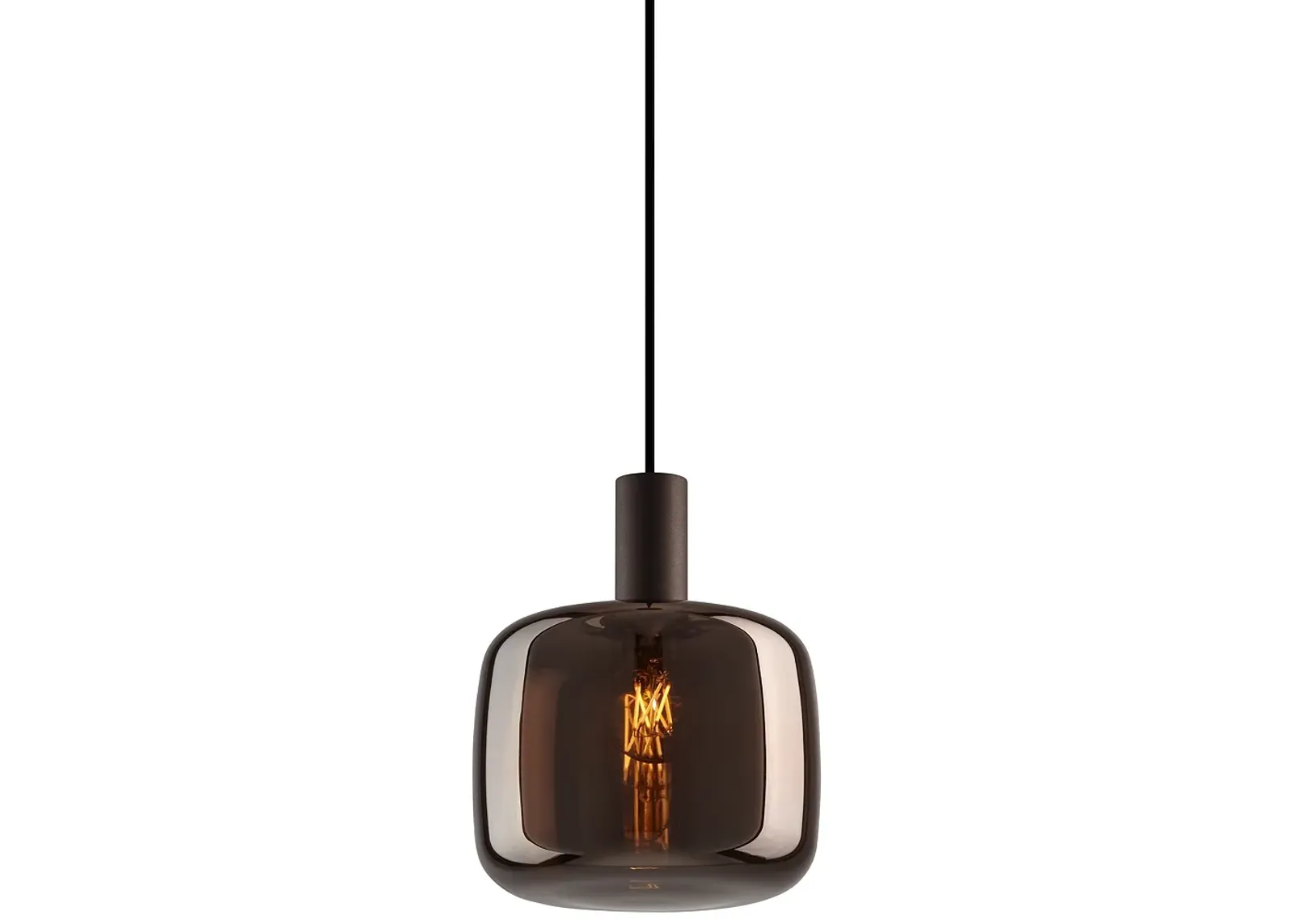 Possini Euro Janna 7 1/2" Wide Espresso Glass Mini Pendant